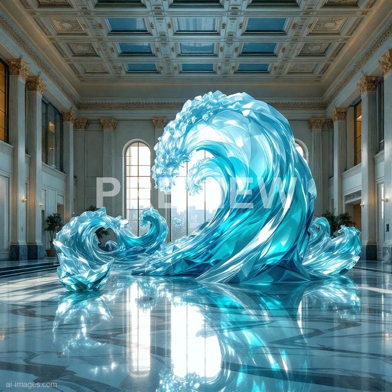 13202 - a-hall-filled-with-transparent-sculptures-not-ordinar_250705015524_00001